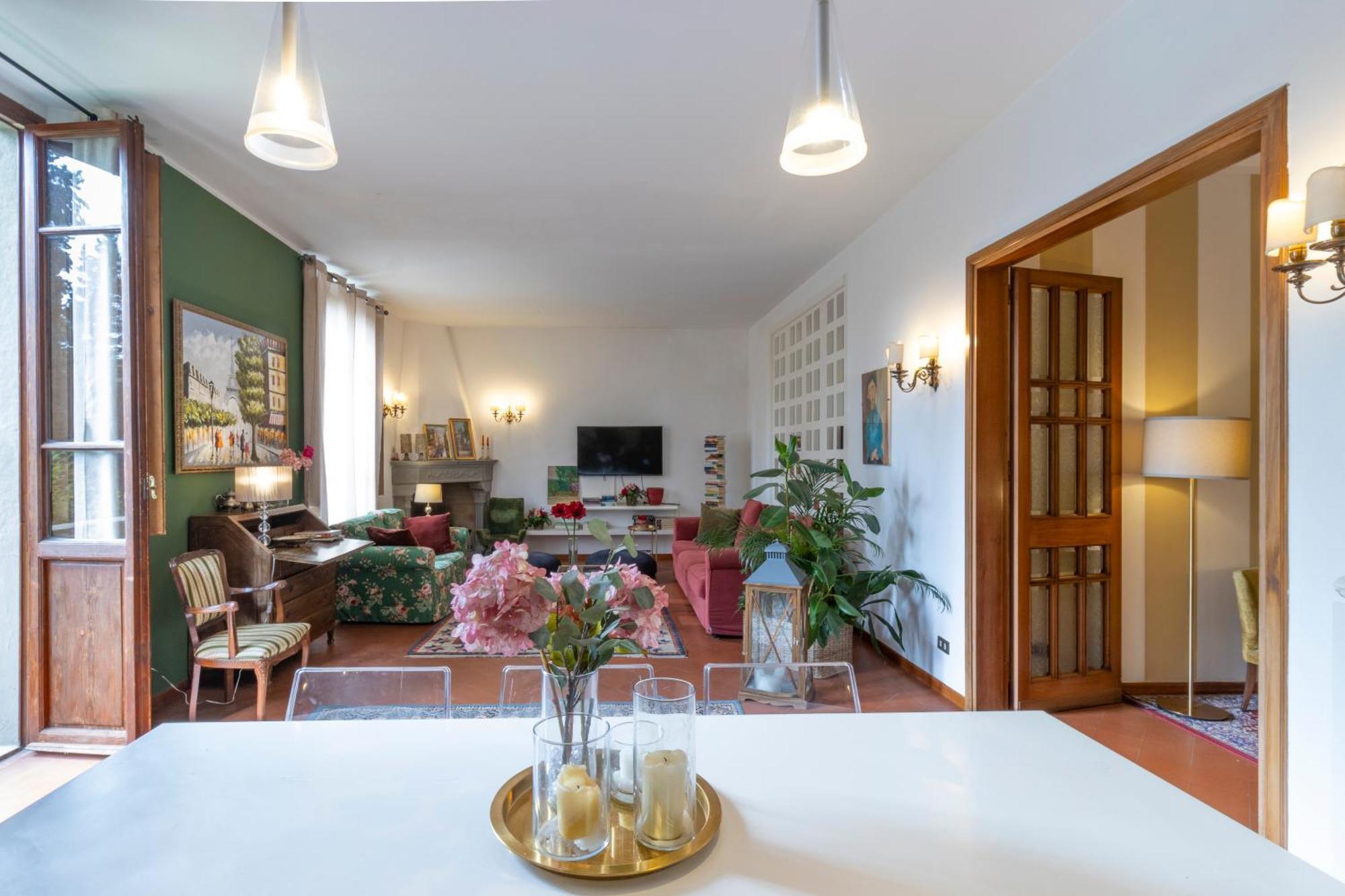 Villa Lia - Apartment In Villa With Private Garden And Pool Firenze Bagian luar foto